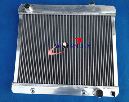 3-Row Aluminum Radiator & Fans for Chevy Truck C10 C20 C30 (1963–1966)