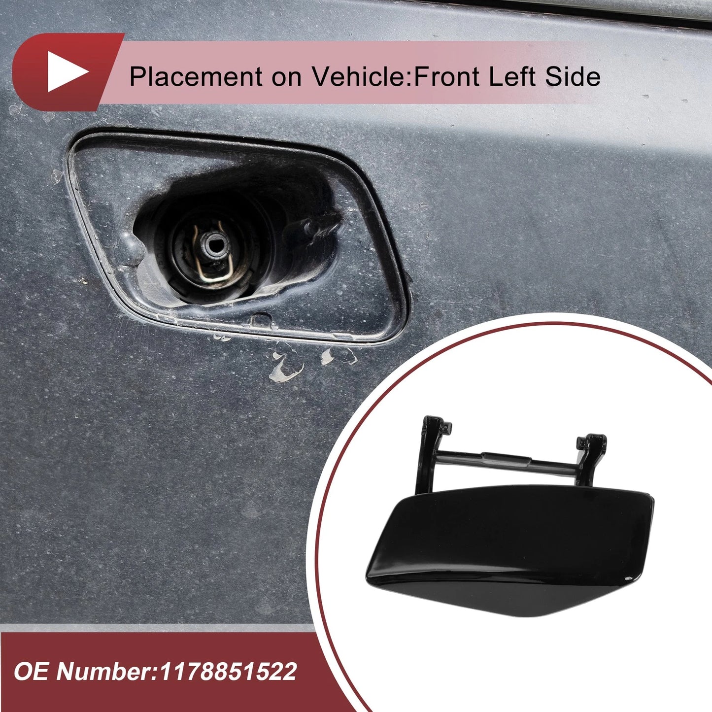 Front Left Bumper Trim Nozzle Cover No. 1178851522 for Mercedes-Benz CLA250 (2014–2019)