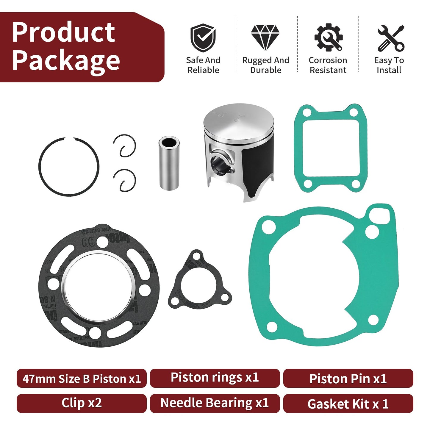 Top End Rebuild Kit for Honda CR80R (1986–1991)