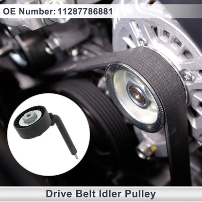 Drive Belt Idler Pulley for BMW 5 Series (2002–2010) No. 11287786881 Black