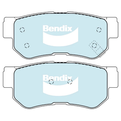 Set of 4 Rear Disc Brake Pads for Hyundai Sonata (1999–2010)