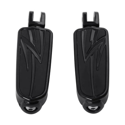 Black Driver Rider Foot Pegs for Harley Fat Bob Softail (2018-2025)
