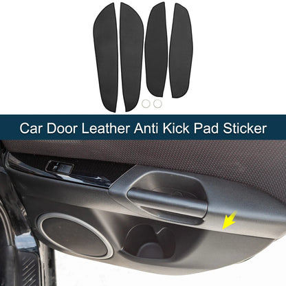 Kick Pad Sticker Leather for BMW 3 Series (2013-2019) Black 1 Set