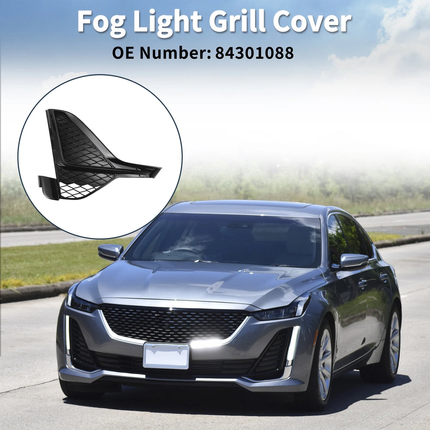 1 Pc Fog Light Grill for Cadillac CT5-V (2020–2023) No. 84301088