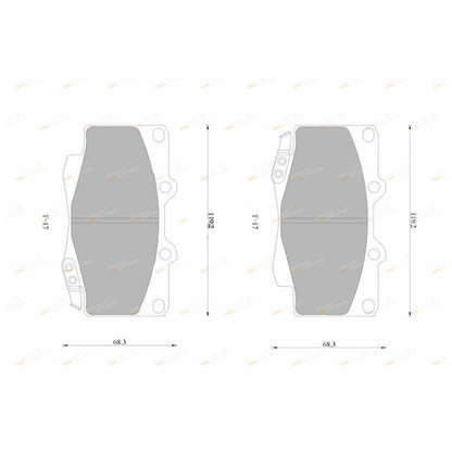 Set of 4 Bendix HD Front Disc Brake Pads for Hilux (2005–2016)