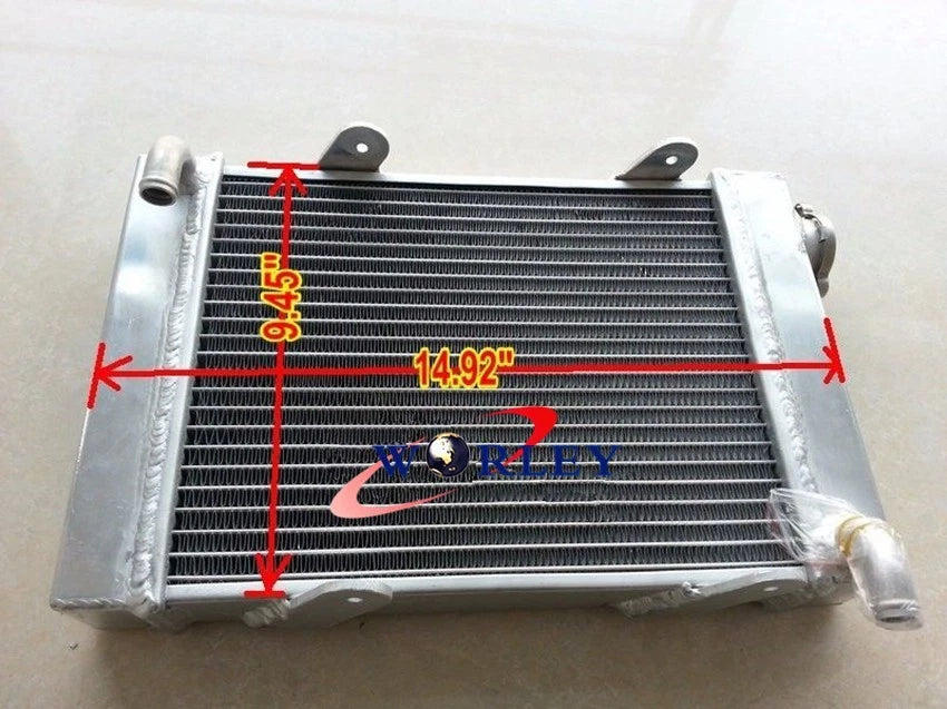 3 Row Aluminum Alloy Radiator for Go Kart (15" x 9.5" x 1.8")