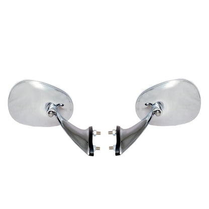 Chrome Ellipse Oval Door Mirror for Classic Cars (1950–1959)