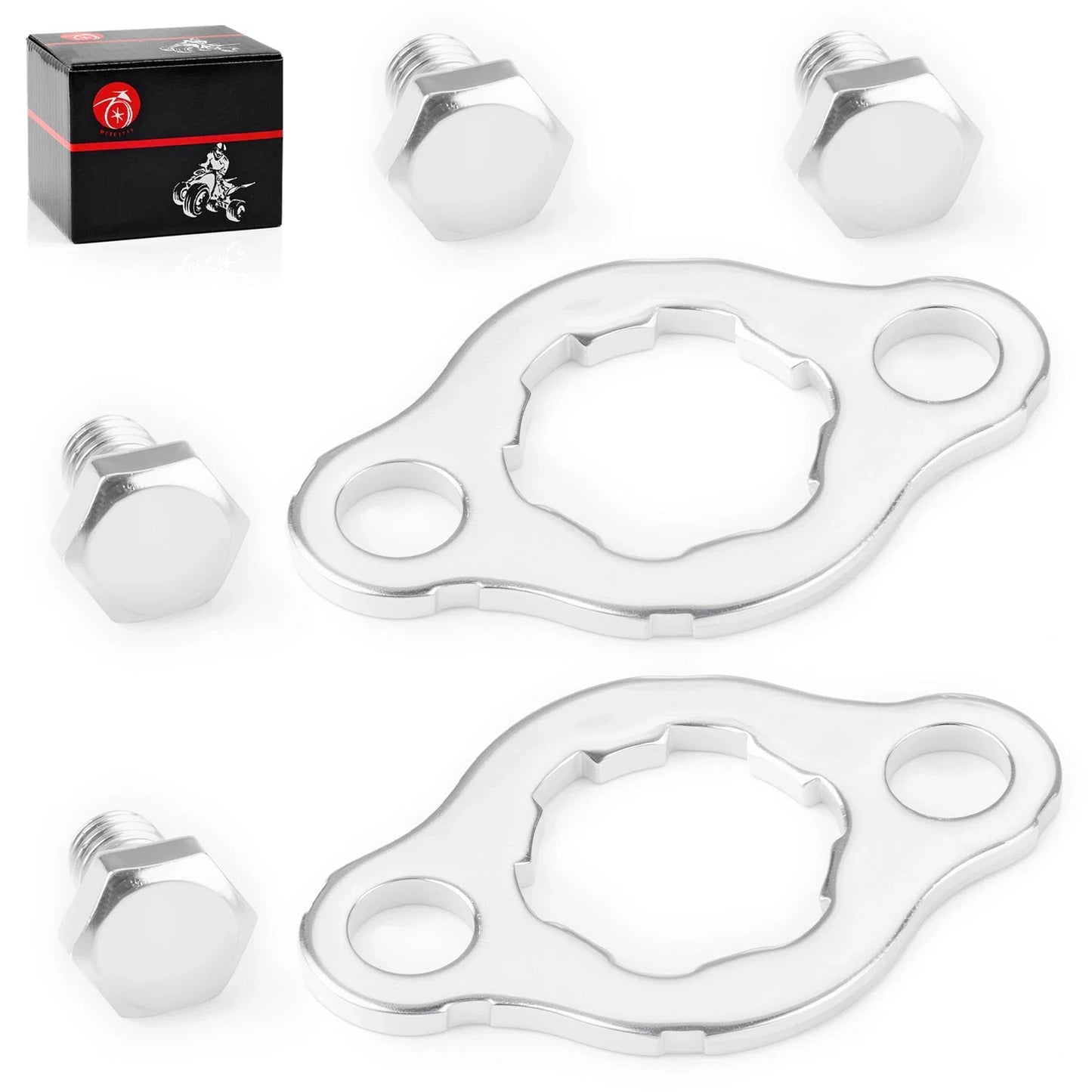 2 x Engine Front Sprocket Retainer Plate w Bolt 6X8 for Honda ATC70 (1973–1985)