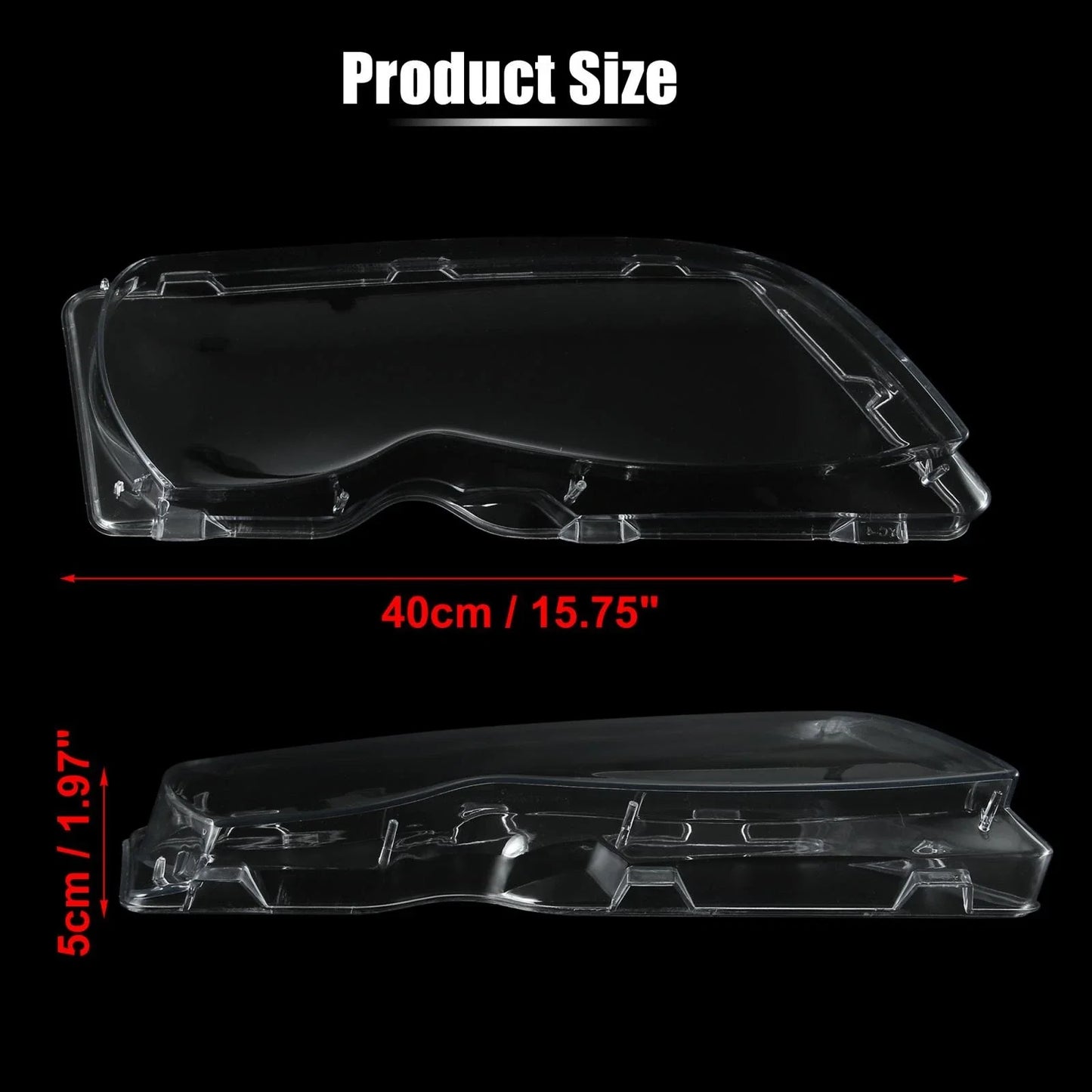 Right Front Headlight Lens Cover for BMW E46 (2002-2005)