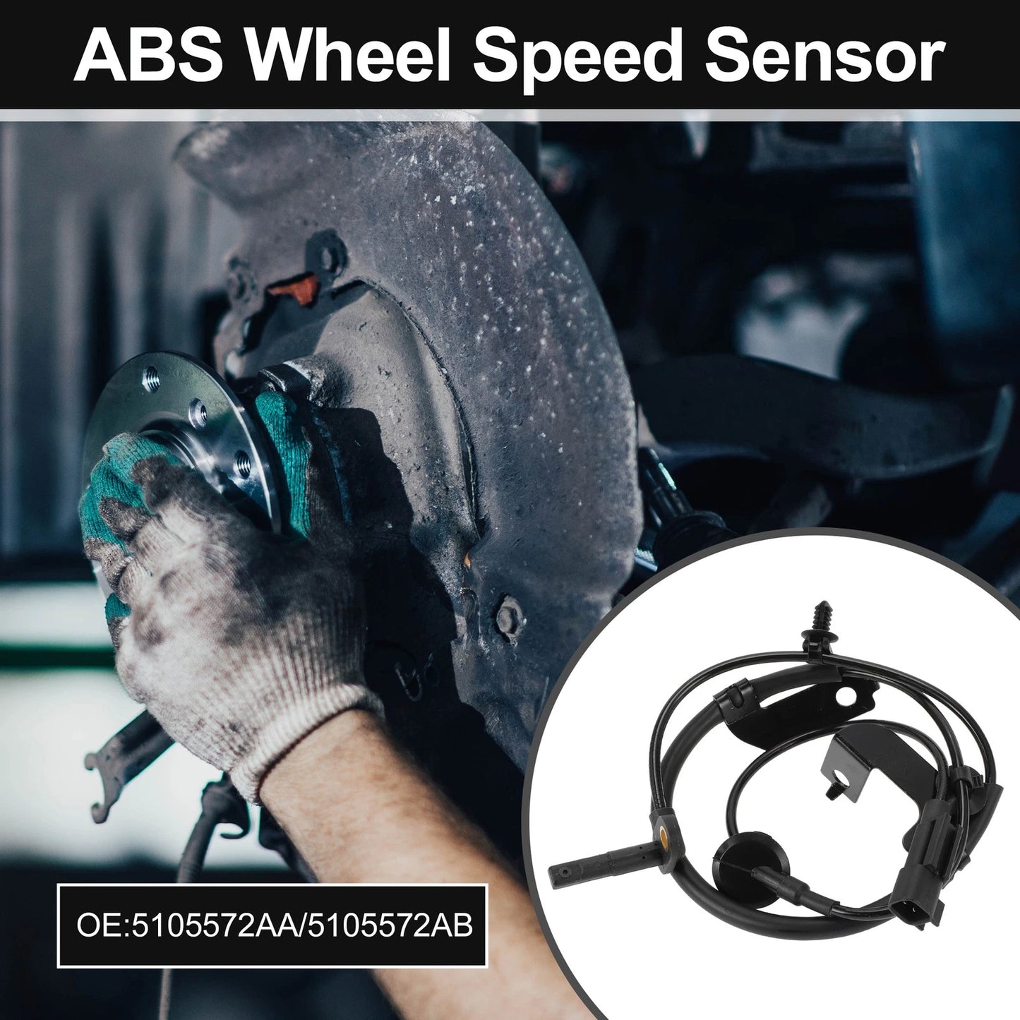 ABS Wheel Speed Sensor Kit 5105572AA for Dodge Caliber (2007–2012)