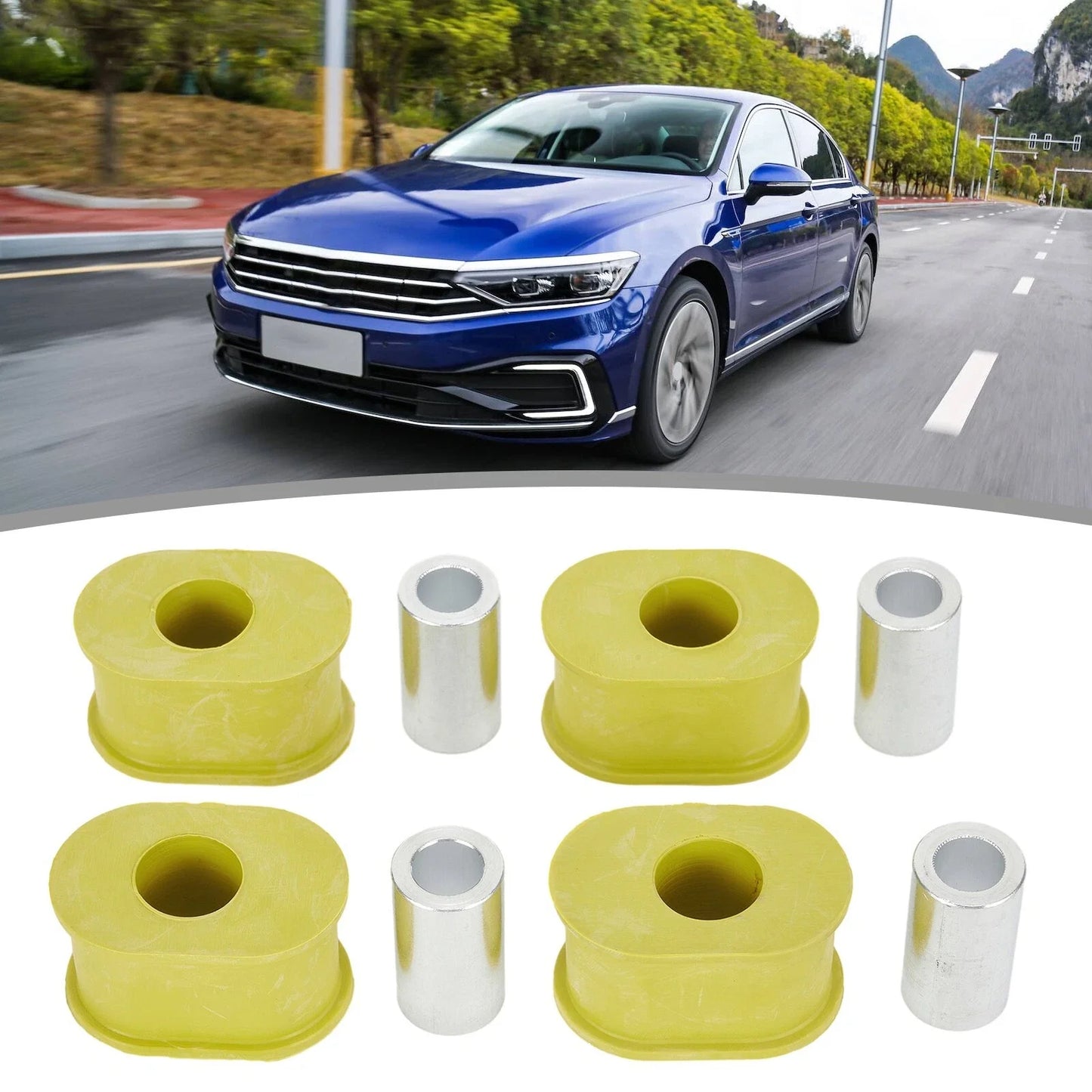 4x Door Brake Hinge Check Strap Rubber Bushes for BMW E65 E66 745i (2001–2008)