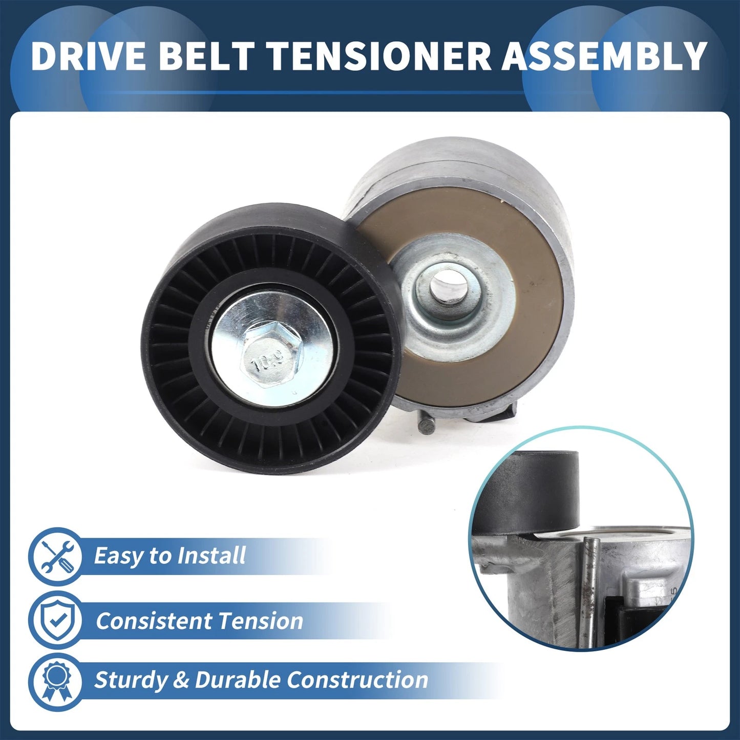 Belt Tensioner for Fiat Ducato (2006–2018) No. 504086948/5801881055/5802023733