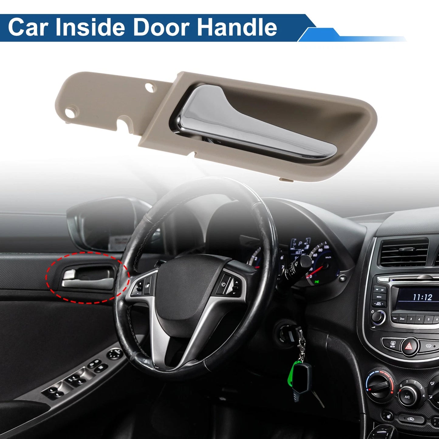 Front Passenger Side Interior Door Handle for Mercedes-Benz A180 (2005–2012) No. 1697600961
