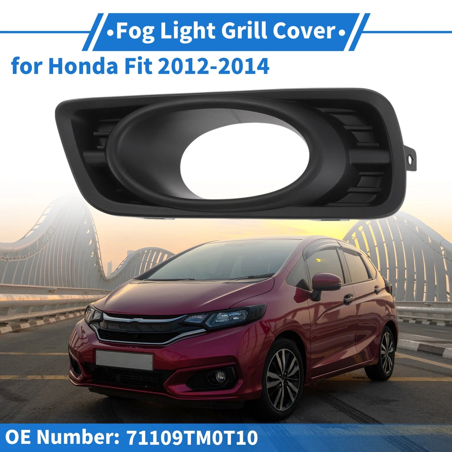 Front Left Fog Light Grill No. 71109TM0T10 for Honda Fit (2012–2014)