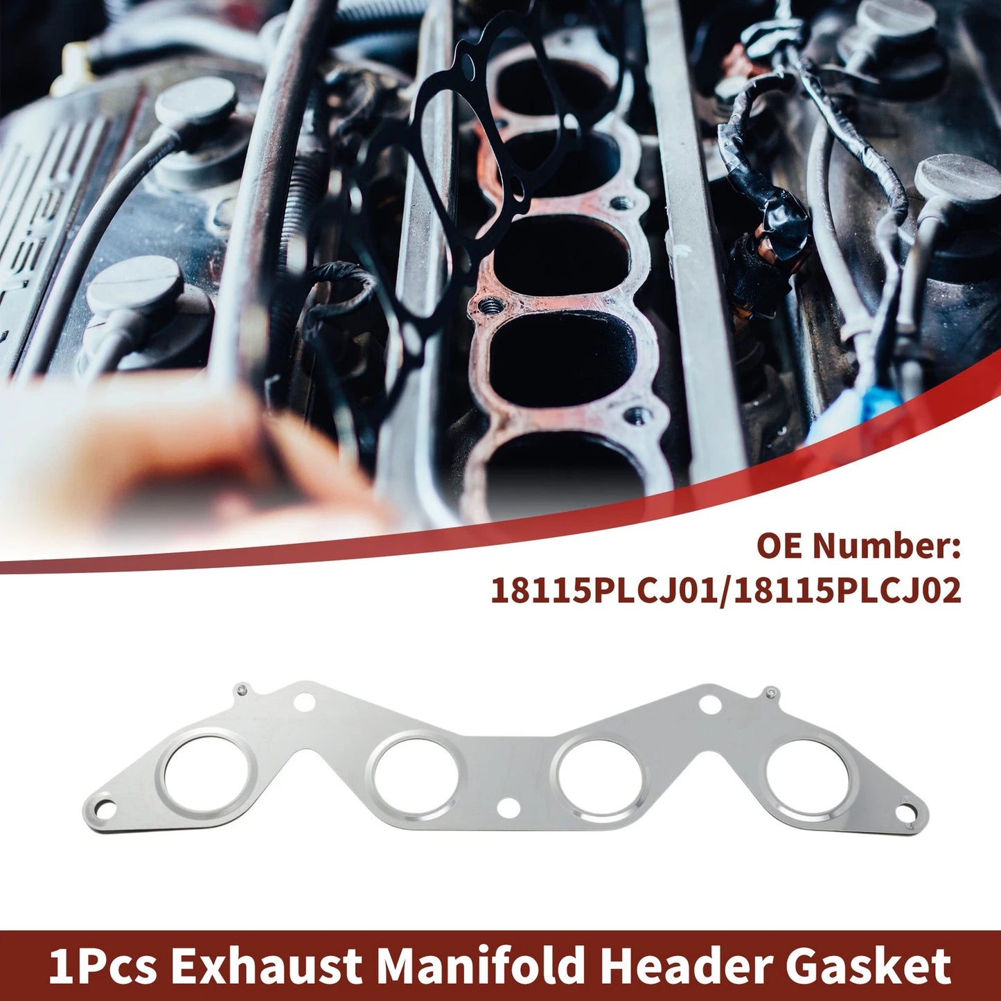 Exhaust Manifold Header Gasket for Honda Civic (2001–2005) No. 18115PLCJ01