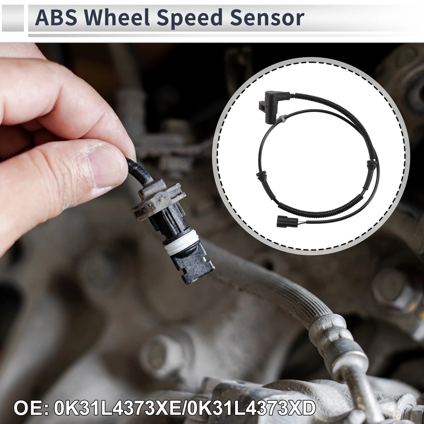 ABS Wheel Speed Sensor for KIA RIO (2001–2002) 0K31L4373XE/0K31L4373XD