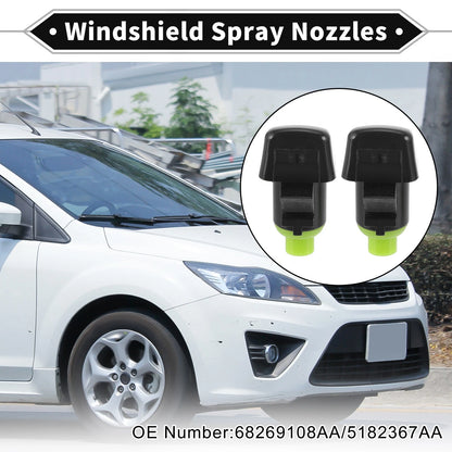 2Pcs Front Windshield Washer Nozzle for Dodge Durango (2011–2023) No. 68269108AA