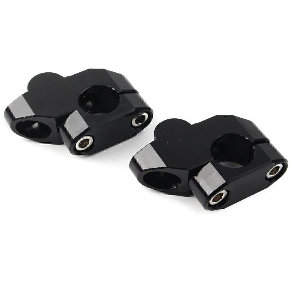 Black Aluminum Handlebar Extensions for Motorcycle - Riser