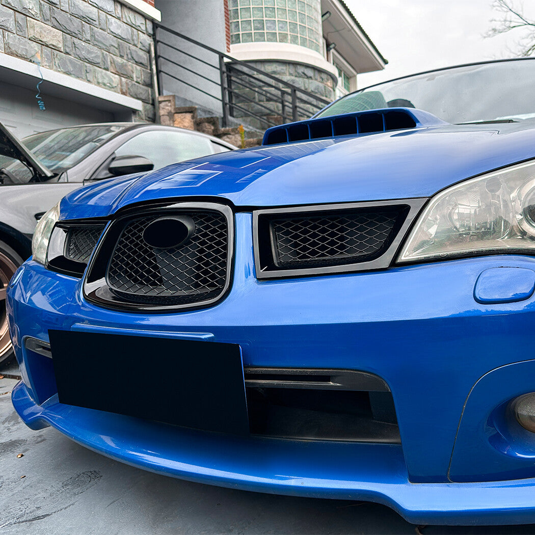 Gloss Black Front Bumper Grille for Subaru Impreza WRX STI (2006–2007)