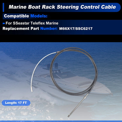 M66X17 Steering Control Cable for Marine Boat (17 ft)