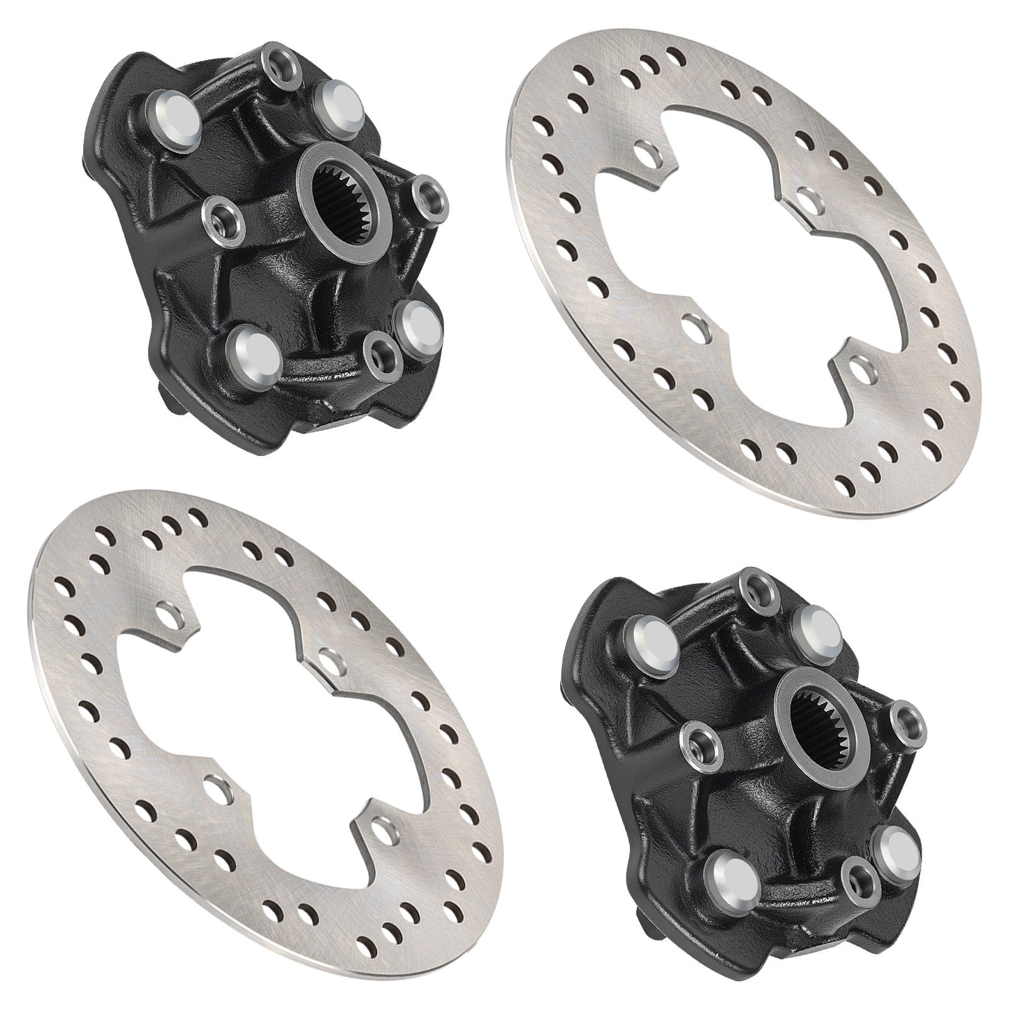 Set of 2 Wheel Hubs & Brake Discs for Honda Foreman Rubicon 500 (2015–2019)