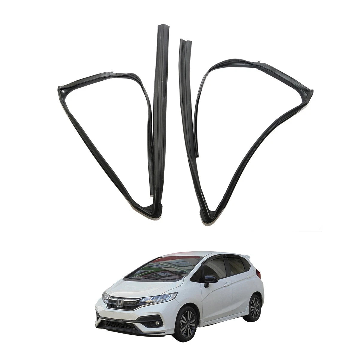 Set of 2 Rear Door Glass Run Channels for Honda Fit (2015–2020)