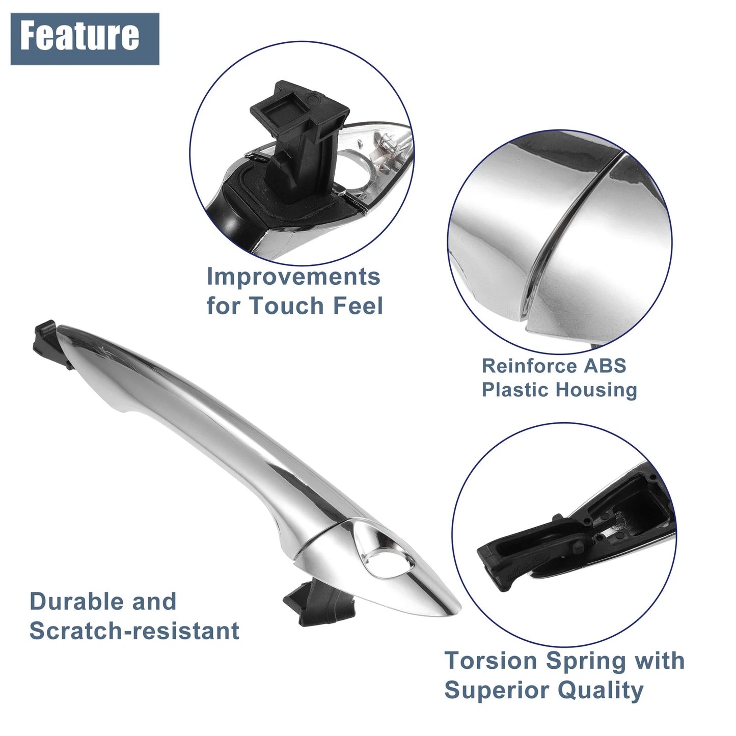 Front Left Outside Door Handle for Hyundai Elantra (2011–2016)