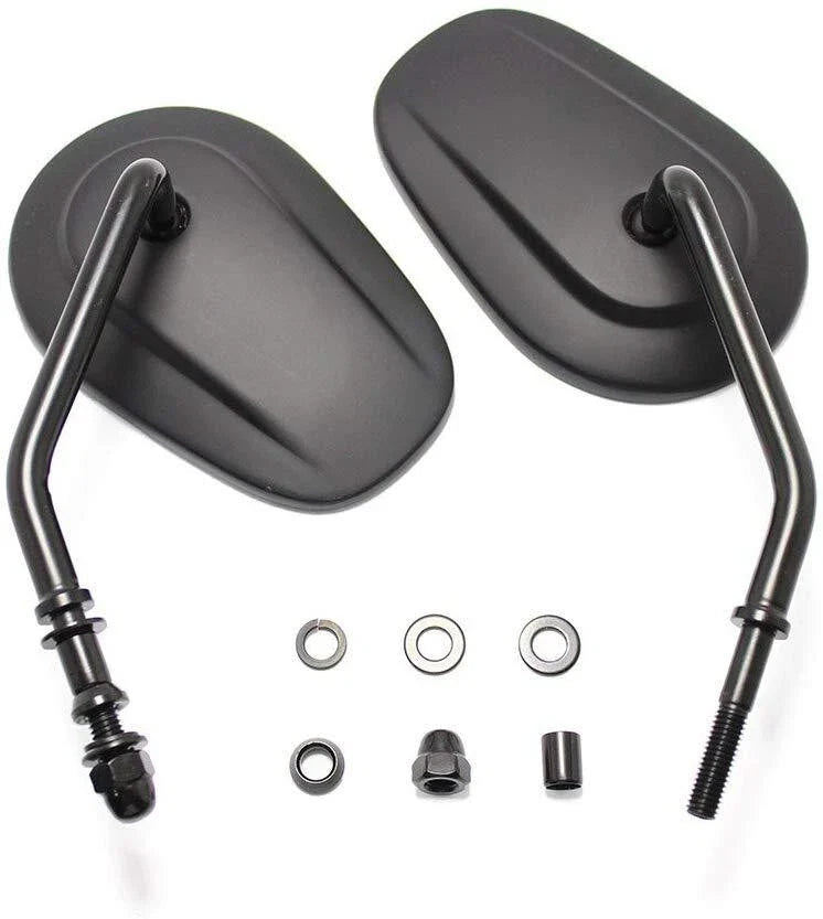Black Motorcycle Rear View Side Mirrors for Harley Davidson