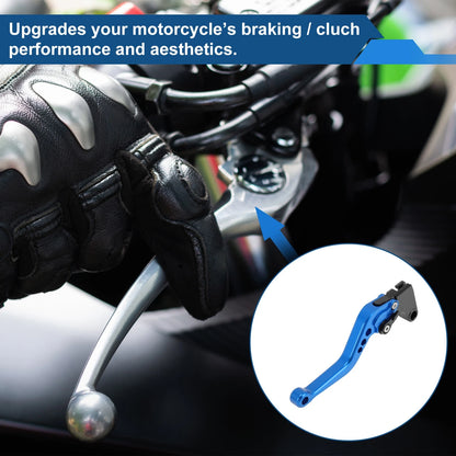 Adjustable Short Brake Clutch Levers for Yamaha YZF-R7 (2021–2025) - Blue