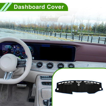 Dashboard Cover Mat for Mercedes E-Class 2010 (2010) - Sun Protector Pad Black Blue