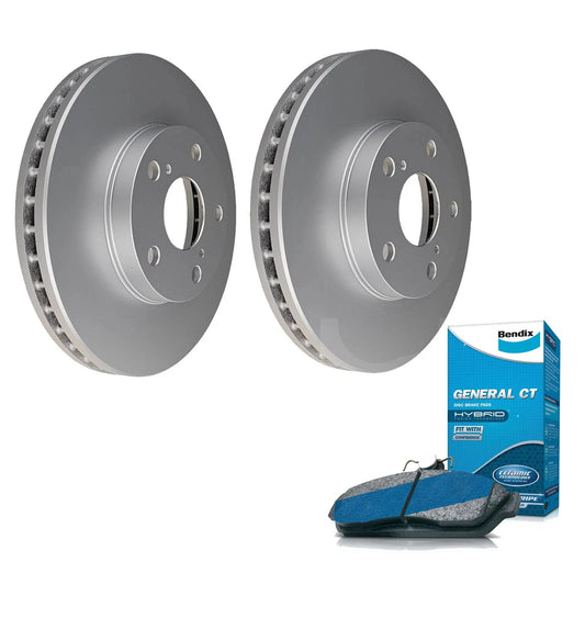 Set of 4 Bendix Front Brake Pads and Rotors for Toyota Camry (1997–2006)