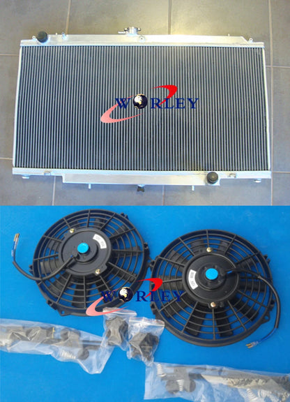 3 Row Aluminum Radiator with Fans for Nissan Patrol Y61 (1997–2009)