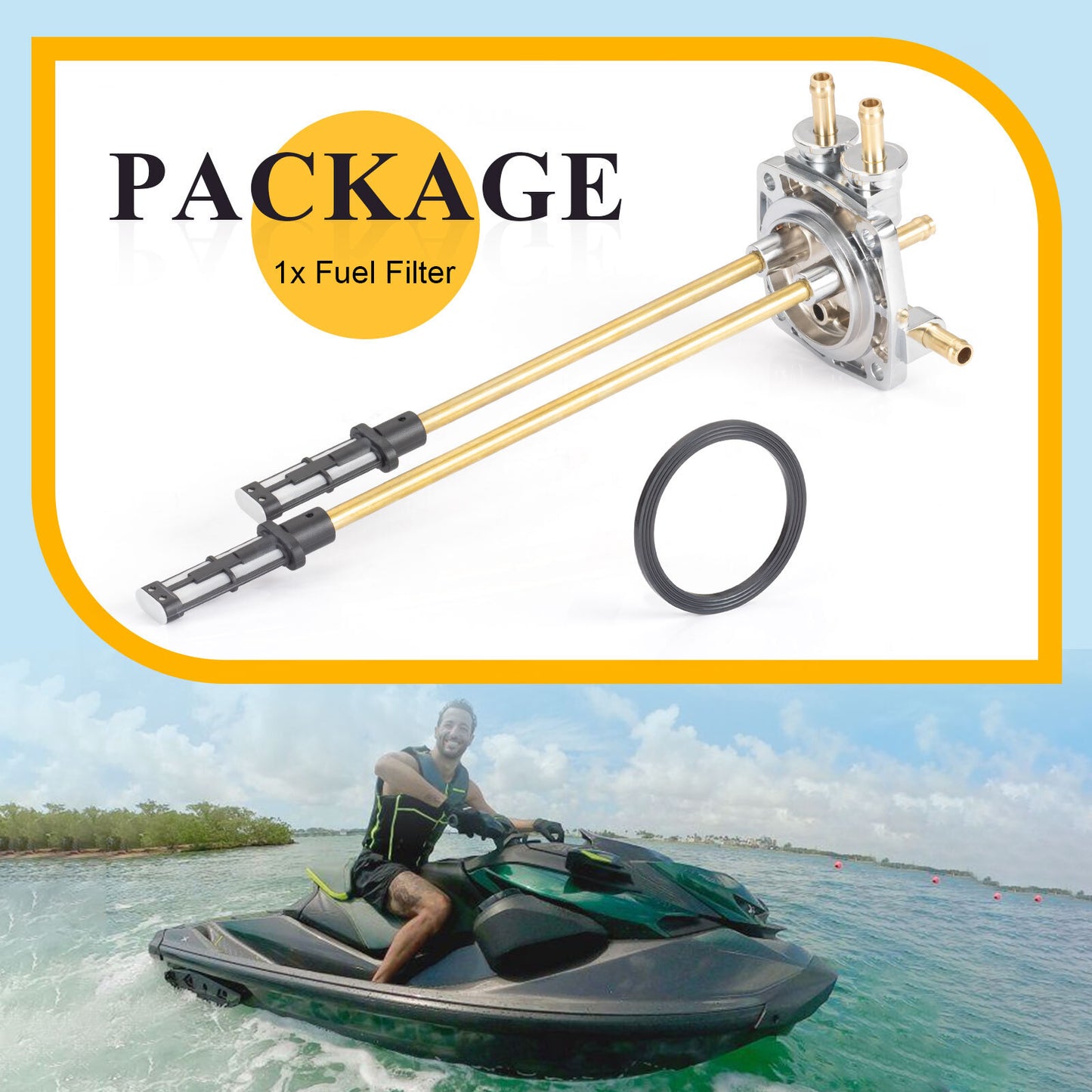 Fuel Filter for Kawasaki Jet Ski JH750 JT750 JT900 (1992–1999)
