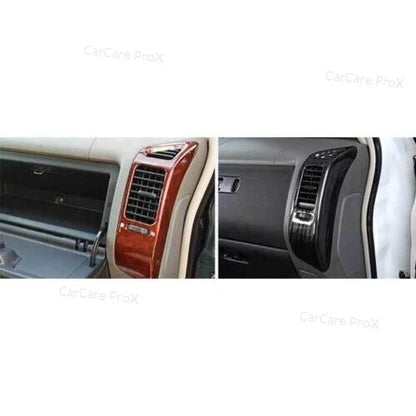 Black Wood L&R AC Outlet Vent Cover Trim for Mitsubishi Pajero Montero(00–06)