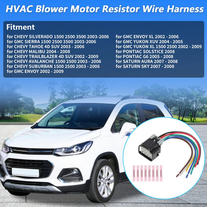 HVAC Blower Motor Resistor Wire Harness for Chevy GMC (No.PT1739/88987856)
