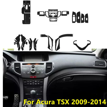 Carbon Fiber Pattern Car Interior Cover Decal for Acura TSX (2009–2014)