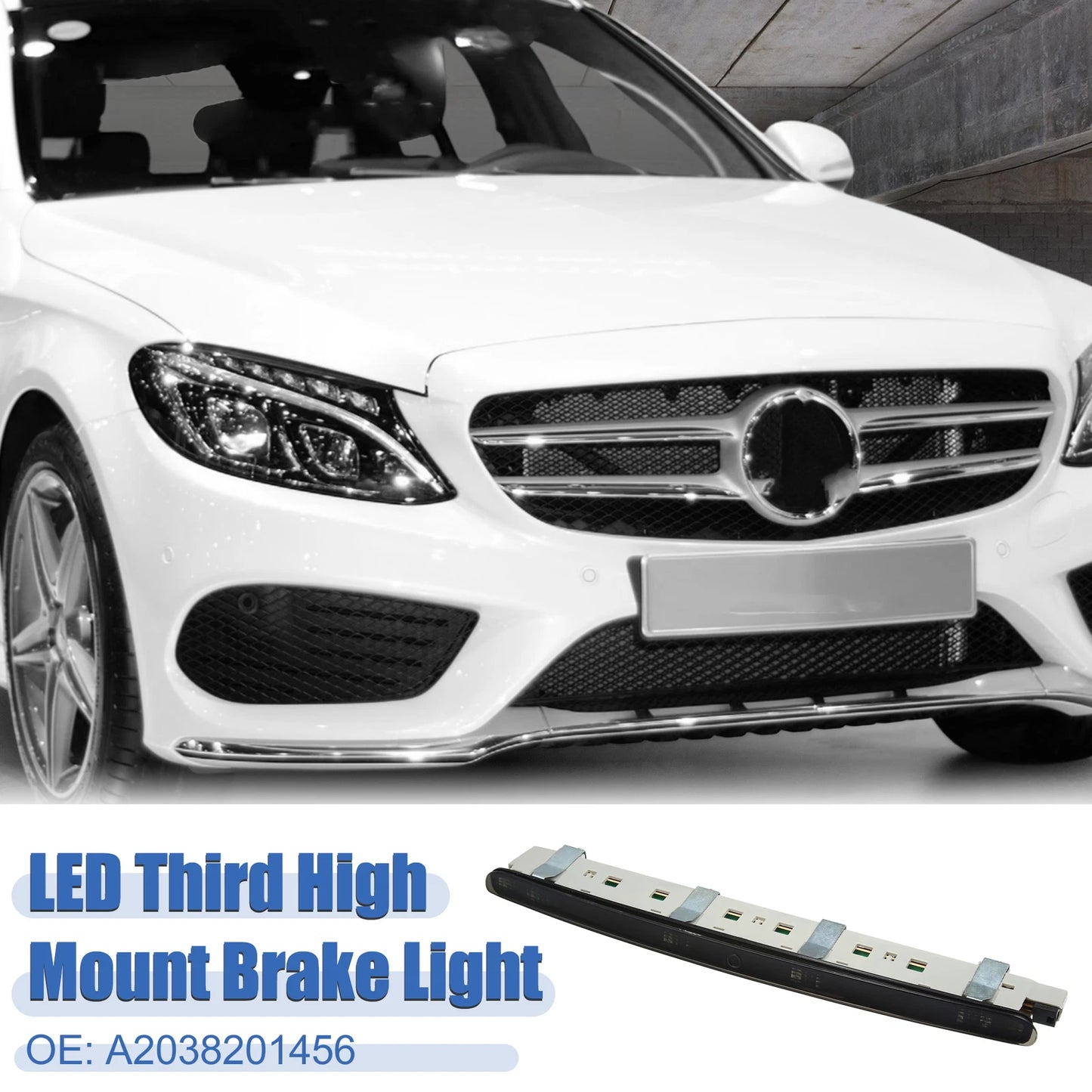 Third Rear Brake Light A2038201456 for Mercedes Benz C-Class (2001–2007)