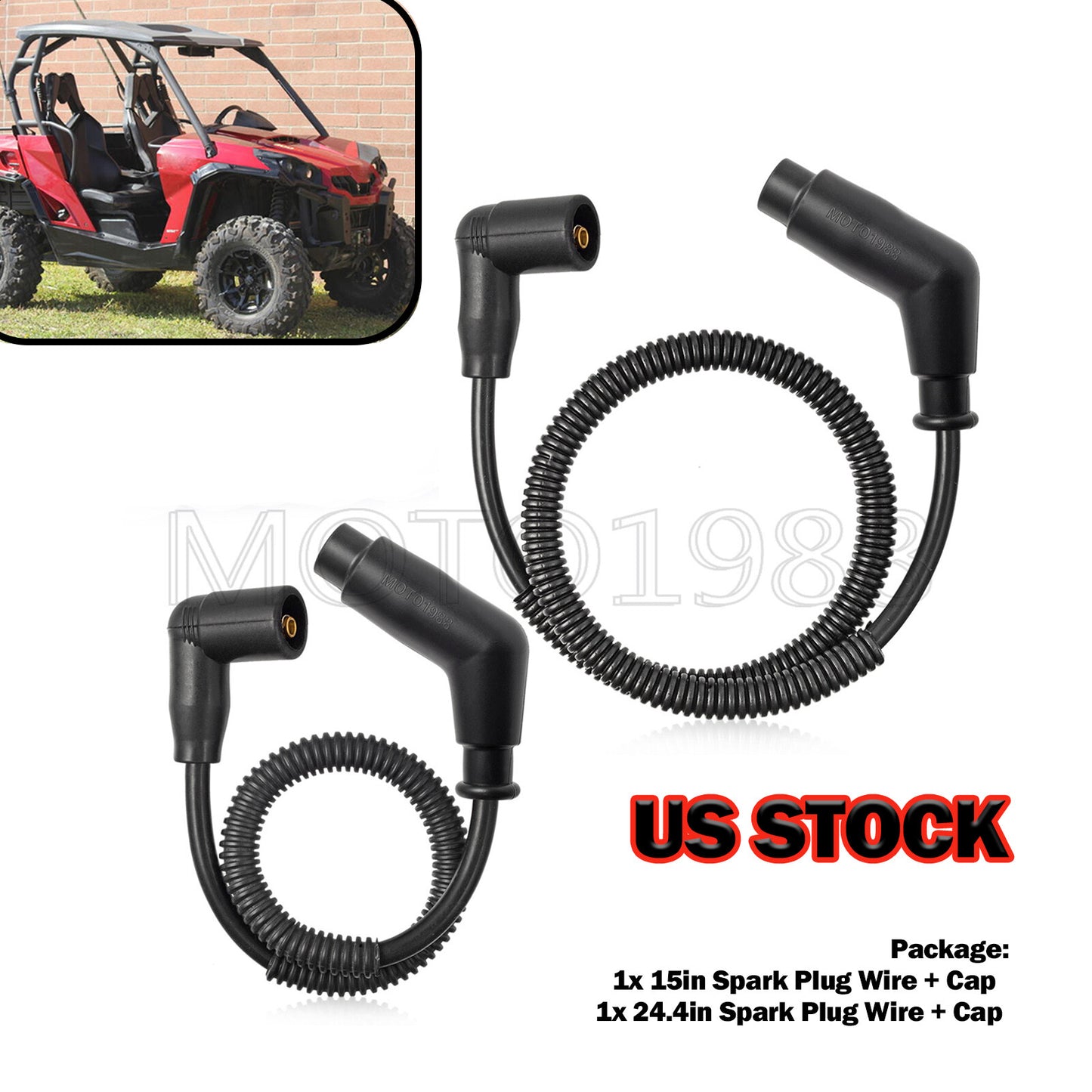 Spark Plug Cap & Wire Set for Can Am Commander 800R 1000R (2011–2021)