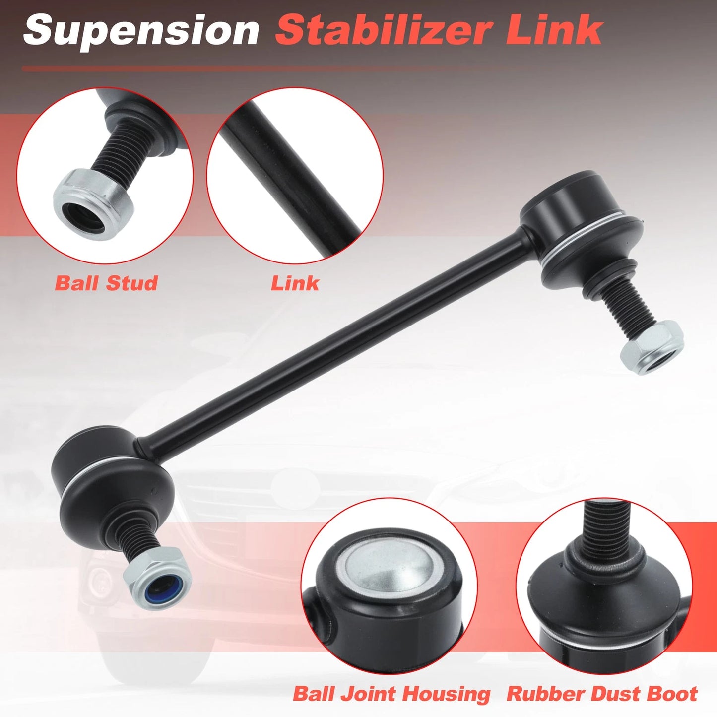 Set of 2 Rear Sway Bar End Links K750670/K750671 for Mazda 3 6 CX-5 CX-9 (2014–2018)