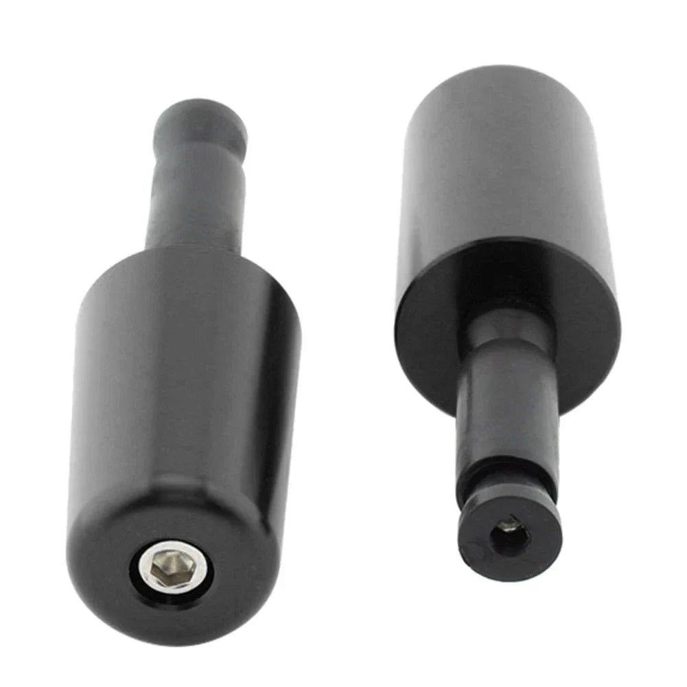 Black Handlebar Hand Grips & End Caps for Universal Motorcycle