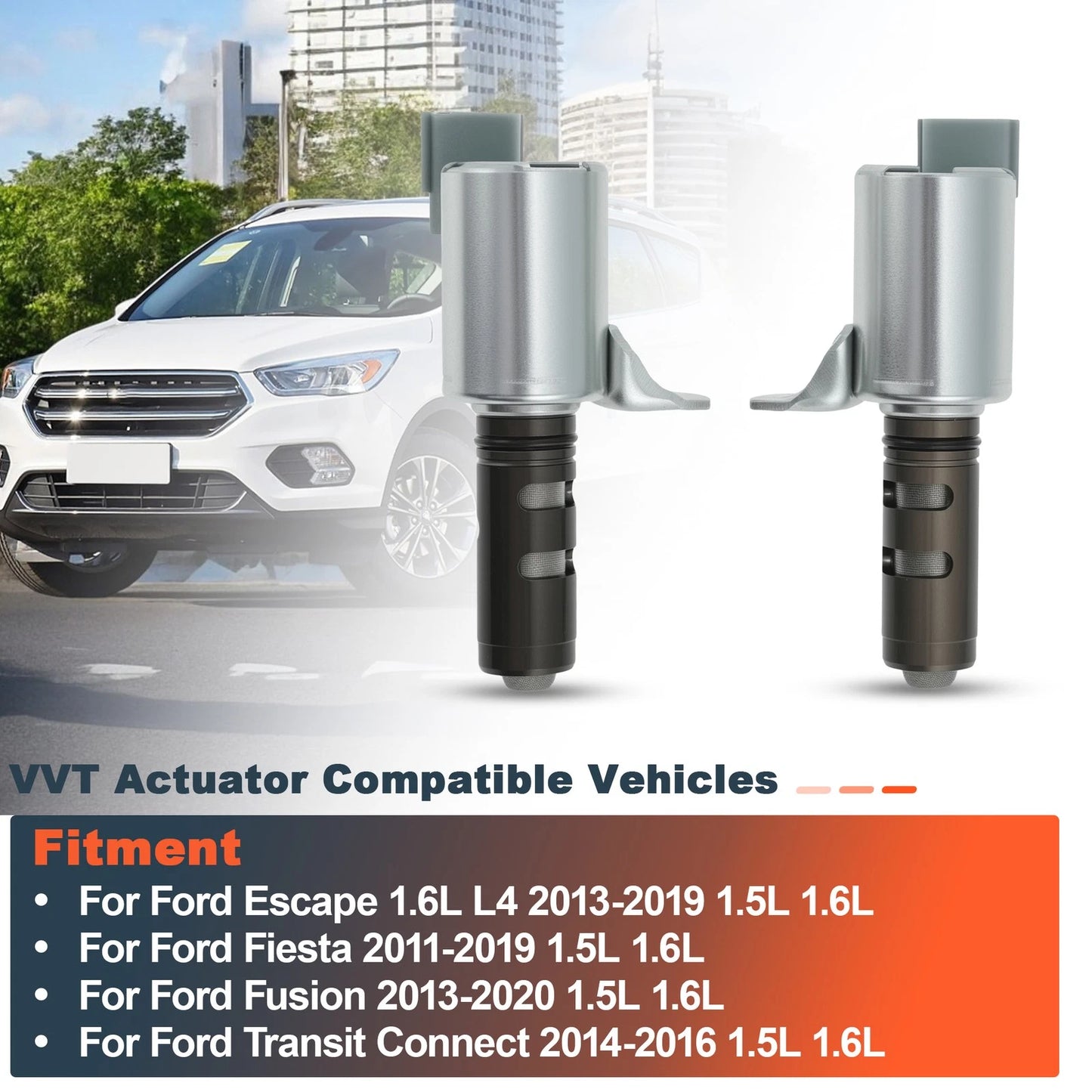2Pc VVT Solenoid for Ford Escape, Transit Connect (2013–2019) 1.5L 1.6L