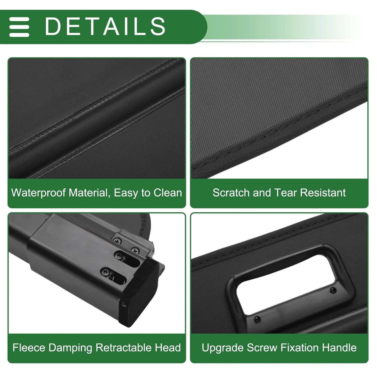 Retractable Cargo Cover for Lexus NX200t (2015-2017) Gloss Black
