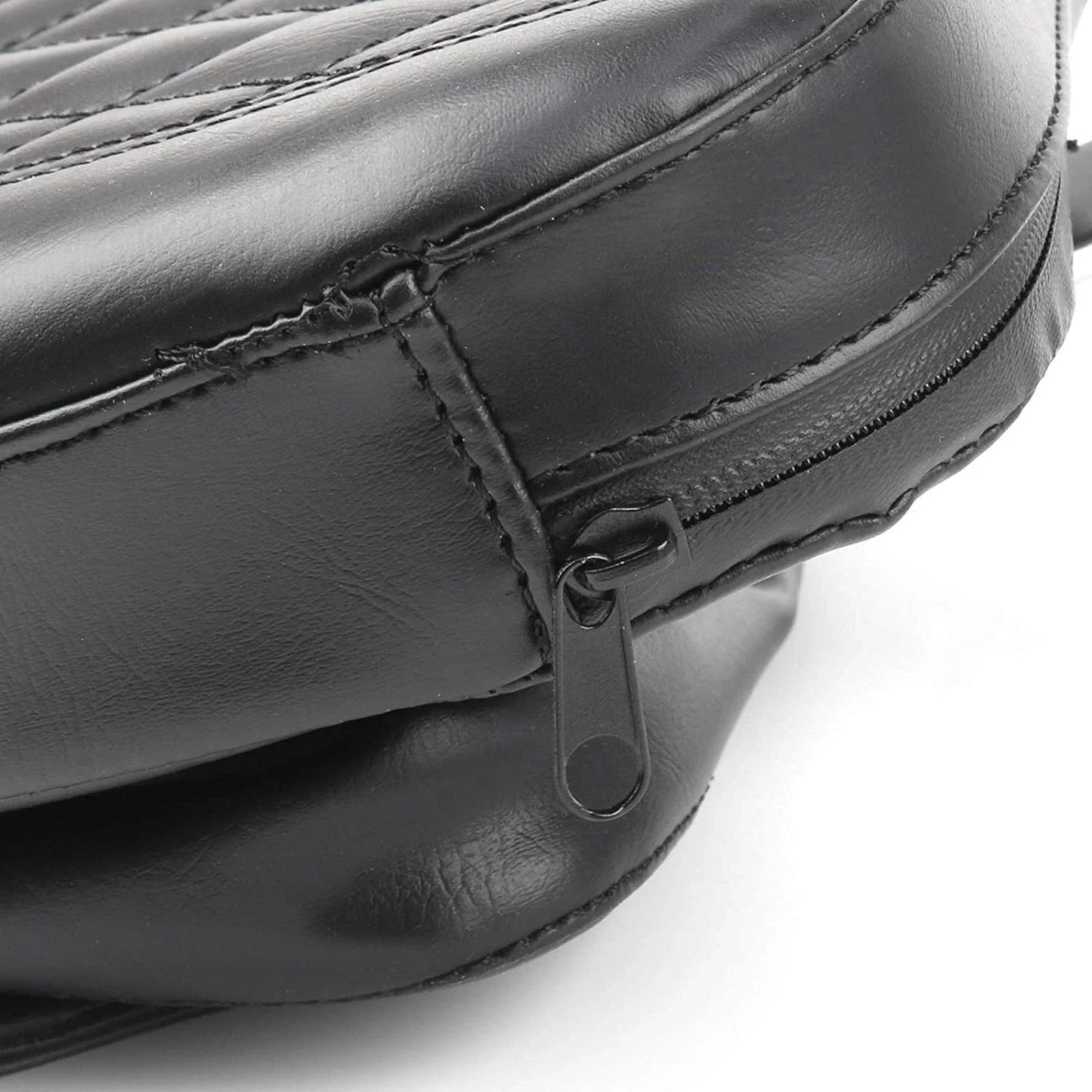 Driver Backrest Pad for 2007-2017 Harley FLSTF Heritage Softail, Black