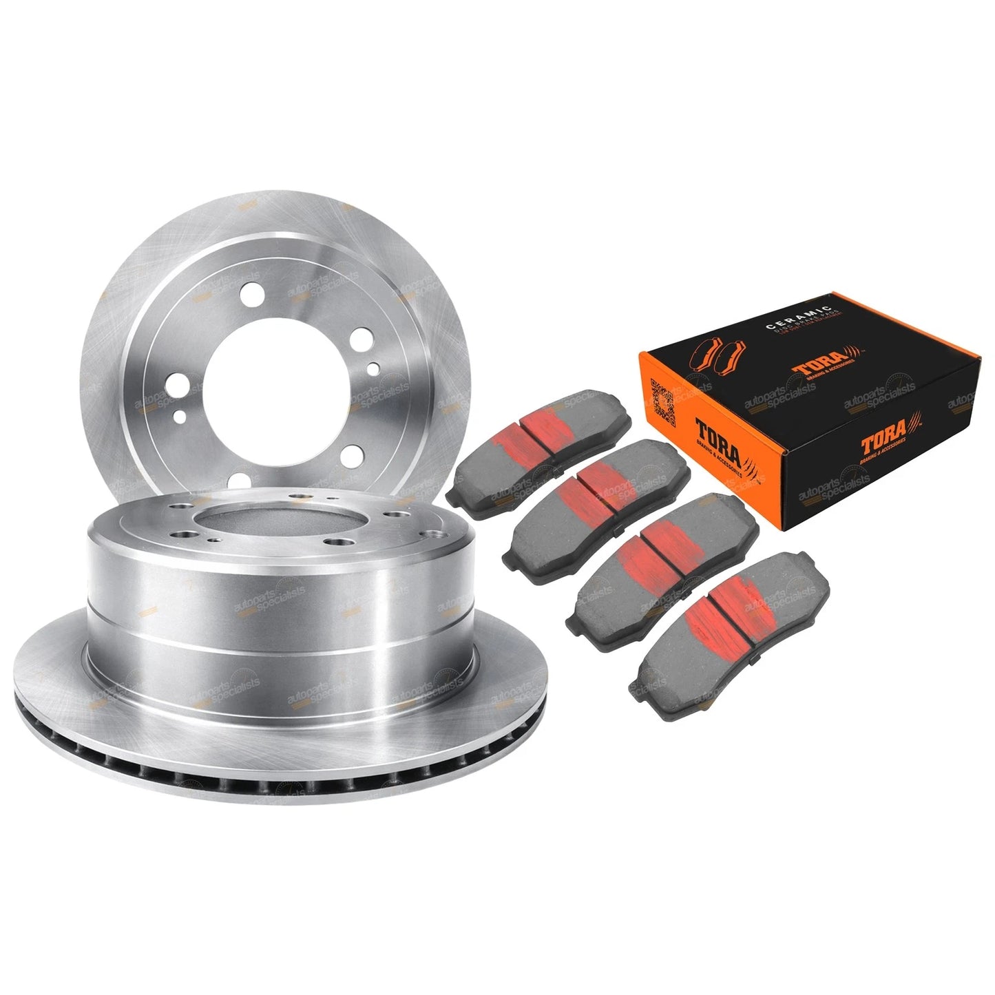 Rear Disc Brake Rotors & Pads for Landcruiser HZJ105 FZJ105 (1998–2007)