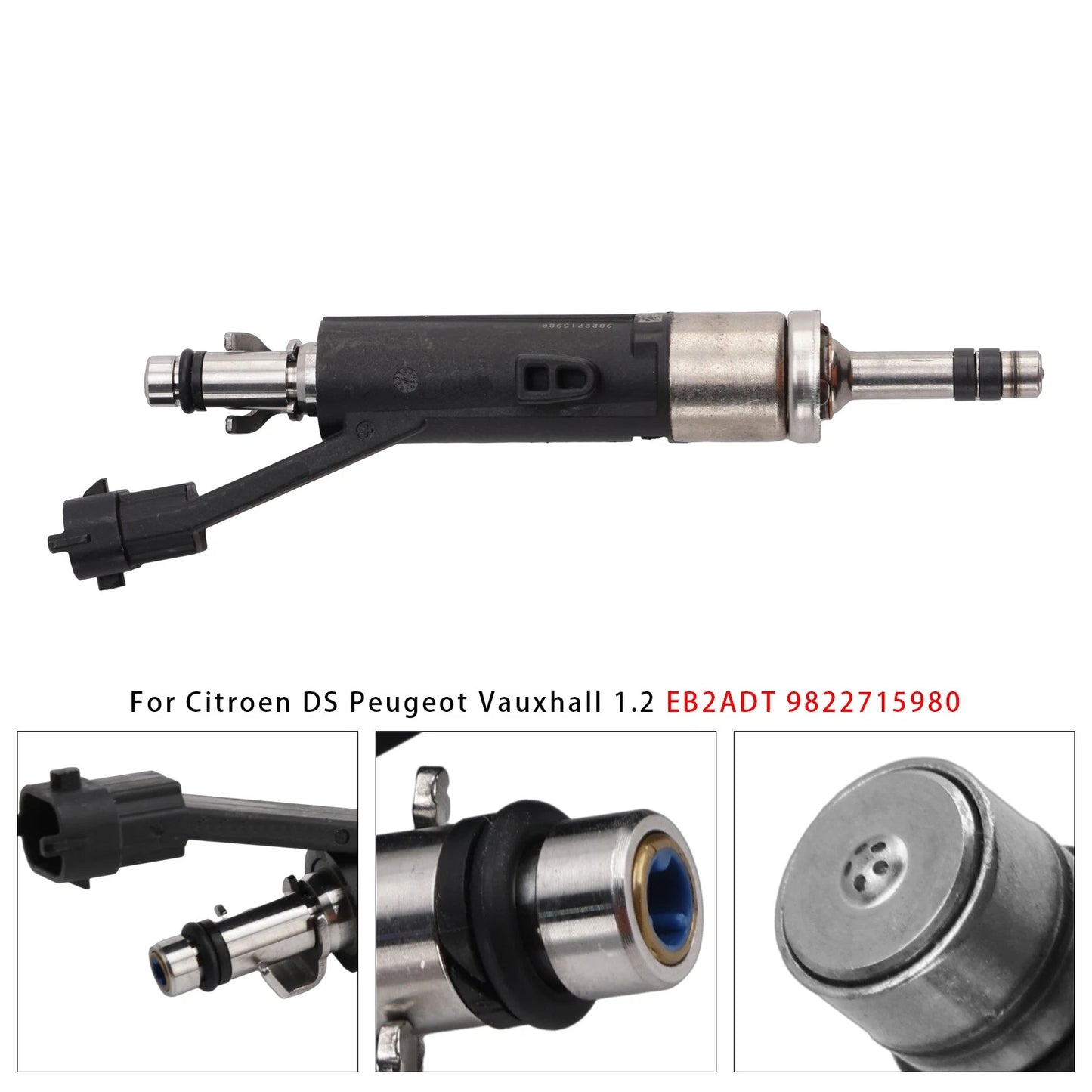 Fuel Injector for Citroen DS, Peugeot, Vauxhall 1.2 EB2ADT (2012–2018) 9822715980 E