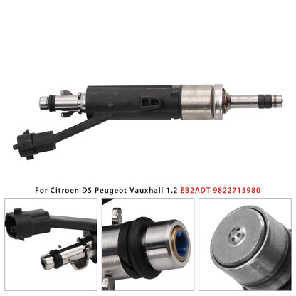 Fuel Injector for Citroen DS, Peugeot, Vauxhall 1.2 EB2ADT (2012–2018) 9822715980 E