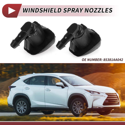 Set of 2 Front Windshield Washer Nozzles for Toyota Camry (2002–2006) No. 85381AA042