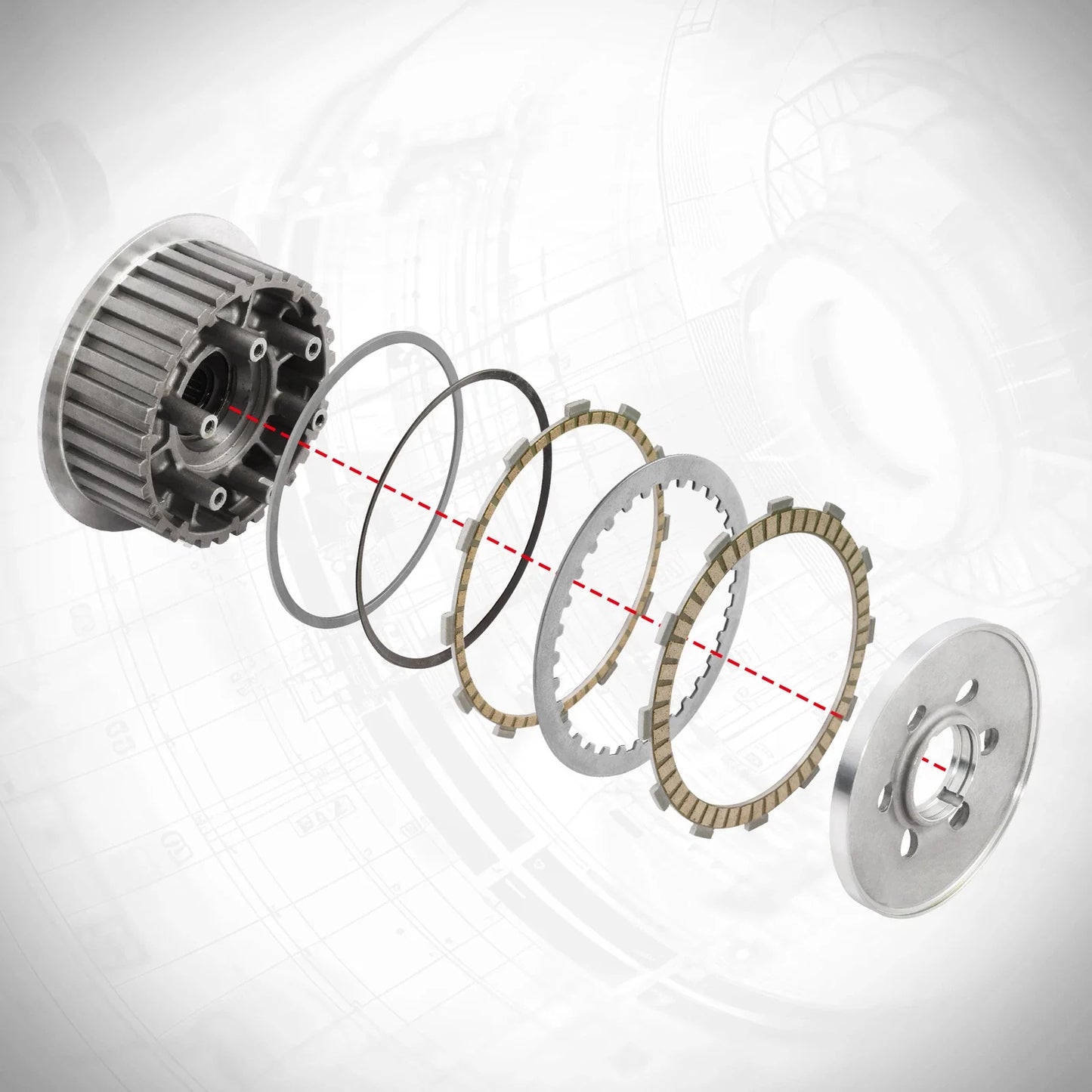 Clutch Pressure Plate & Plates Kit for Harley Road King Glide (2011-2016)