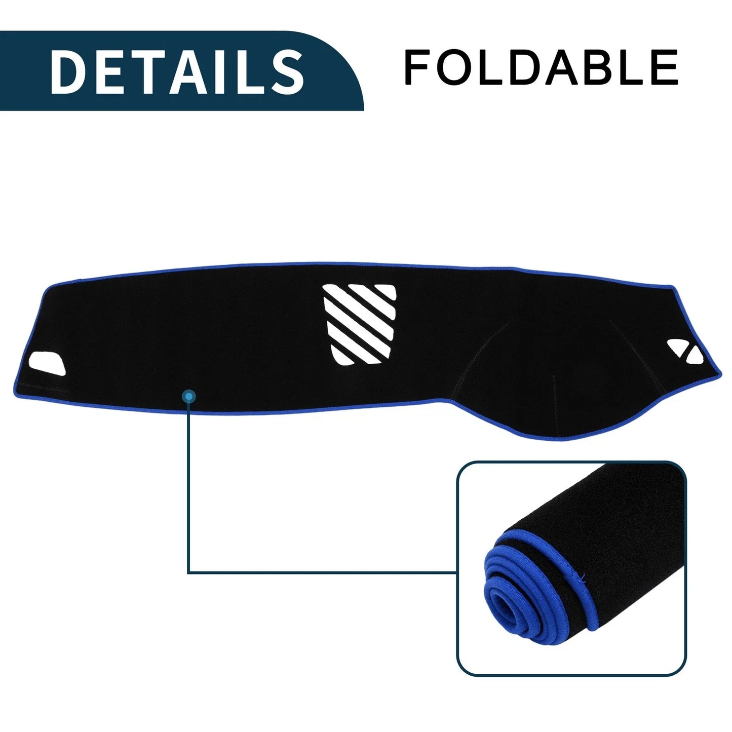 Dash Cover Mat for BMW 5 Series F10 F11 Sun Pad Black Blue (2010 - 2016)