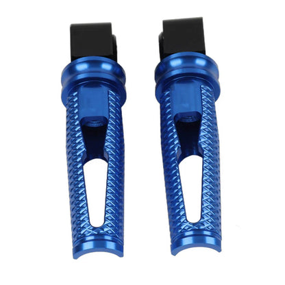 Blue Passenger Rear Footrest Pegs for Kawasaki Z300, 400, 650, 900, ZX6R (2015-2023)
